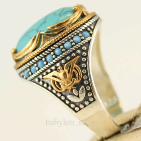 Handmade Unisex Turquoise Ring! - Picture 2 of 6